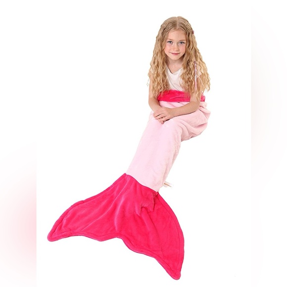 Other - Pink Mermaid Tail Blanket for Kids